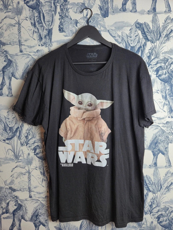 T-shirt Star Wars The Mandalorian Grogu Gris Anthracite Taille L