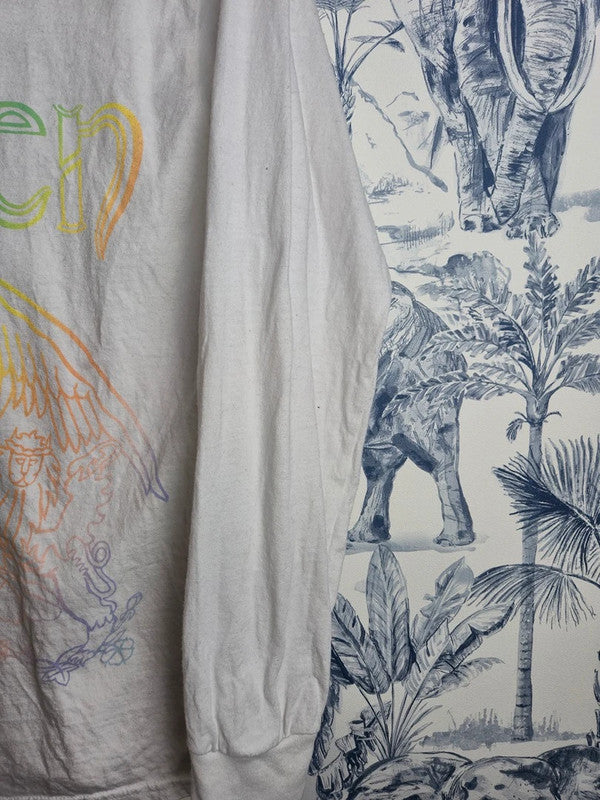 T-shirt manches longues blanc Queen Official Merch Xs logo arc-en-ciel