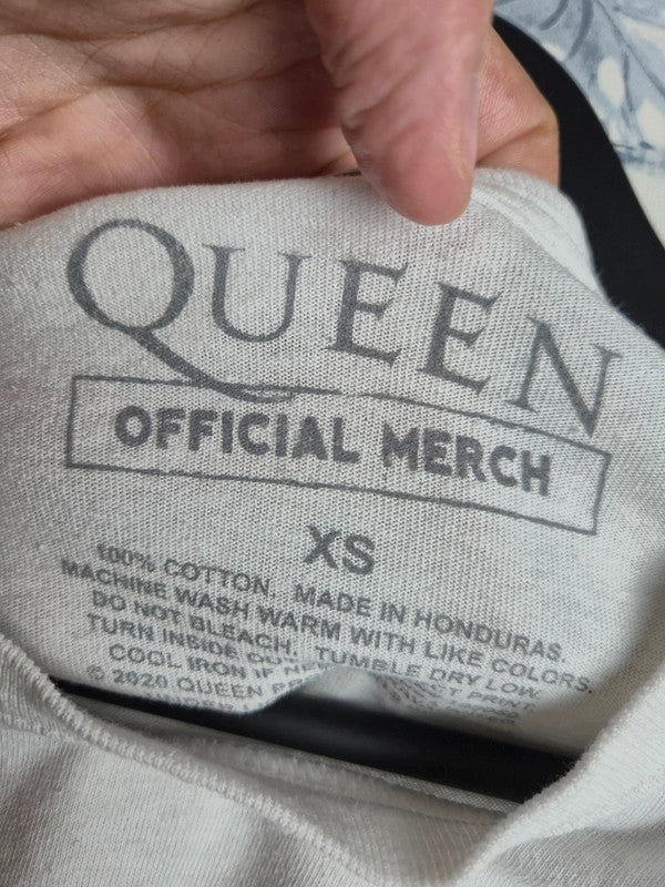 T-shirt manches longues blanc Queen Official Merch Xs logo arc-en-ciel