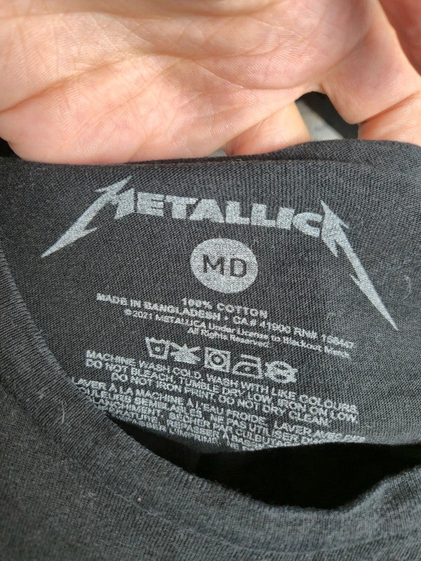 T-shirt Metallica The Shortest Straw Style Rock Metal Vintage Noir M
