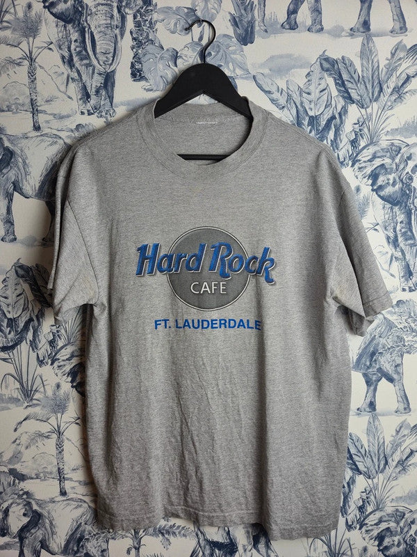 T-shirt Hard Rock Cafe Ft. Lauderdale Gris Vintage Xl
