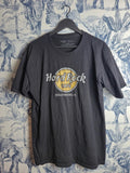T-shirt Hard Rock Cafe Hollywood Fl Noir Vintage Large L Homme Coton