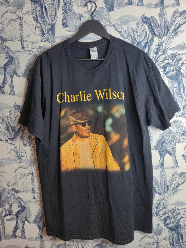 T-shirt noir Gildan Charlie Wilson R&b Merch vintage style Xl