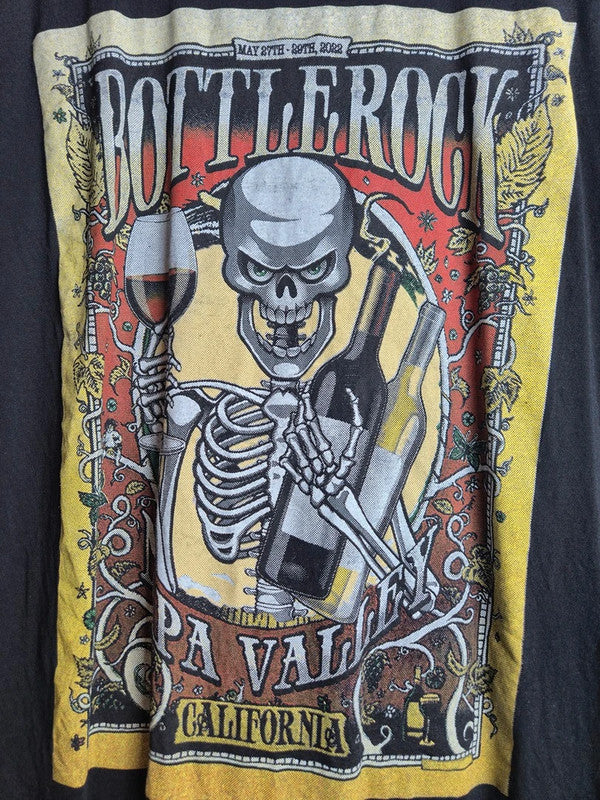 T-shirt Bottlerock Metallica Festival 2022 Gildan Rock Vintage Noir L