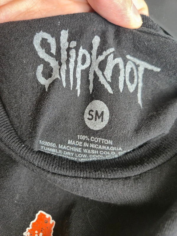 T-shirt Slipknot noir imprimé rock metal merch tournee concert taille S