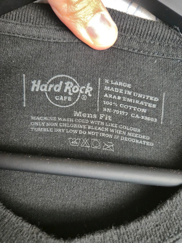 T-shirt Hard Rock Cafe Amsterdam Noir Vintage Xl Homme Coton Logo