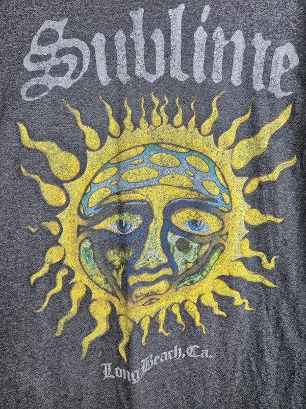 T-shirt Sublime Rock Vintage Gris Taille L Style Mixte