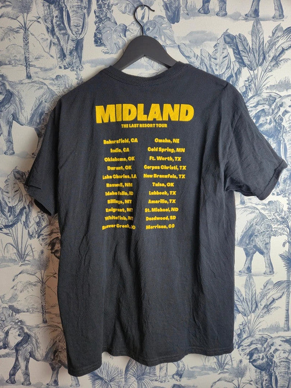 T-shirt Midland The Last Resort Tour Vintage Noir Taille L