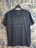 T-shirt Ac/dc Back in Black Rock Vintage Coton Noir Taille L