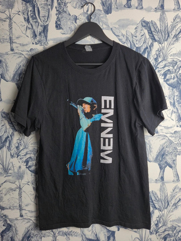 T-shirt Eminem noir imprimé rap hip-hop vintage style urbain taille M