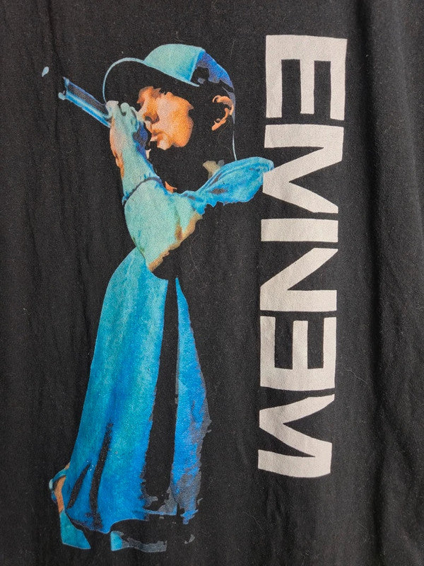 T-shirt Eminem noir imprimé rap hip-hop vintage style urbain taille M