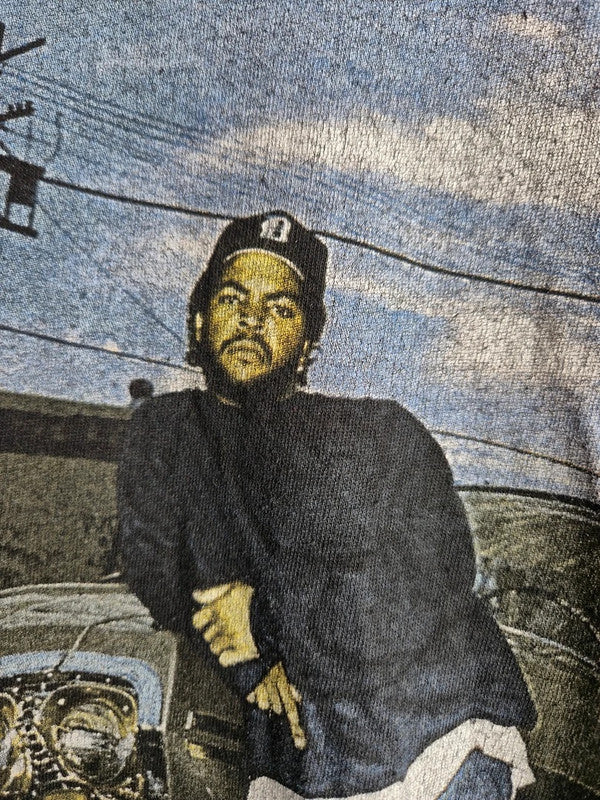 T-shirt Ice Cube streetwear vintage noir taille L style hip-hop rap