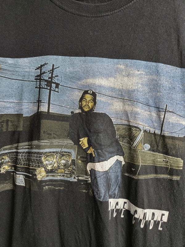 T-shirt Ice Cube streetwear vintage noir taille L style hip-hop rap