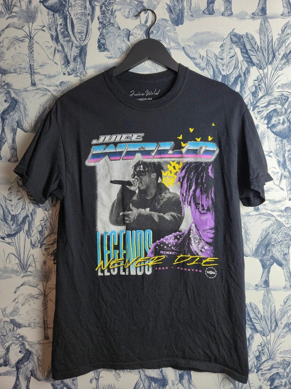 T-shirt Juice Wrld Legends Never Die Noir Rap Vintage Taille M