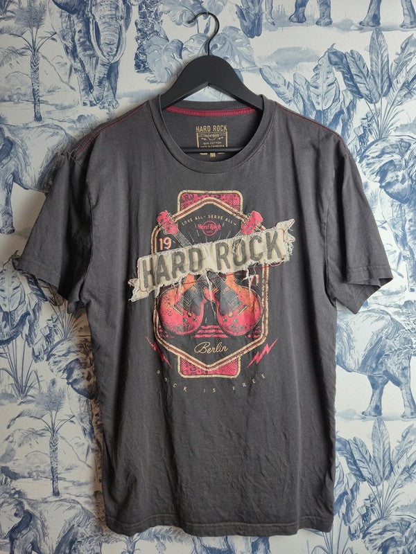 T-shirt Hard Rock Cafe Berlin Vintage Gris Anthracite Rock Style Taille M