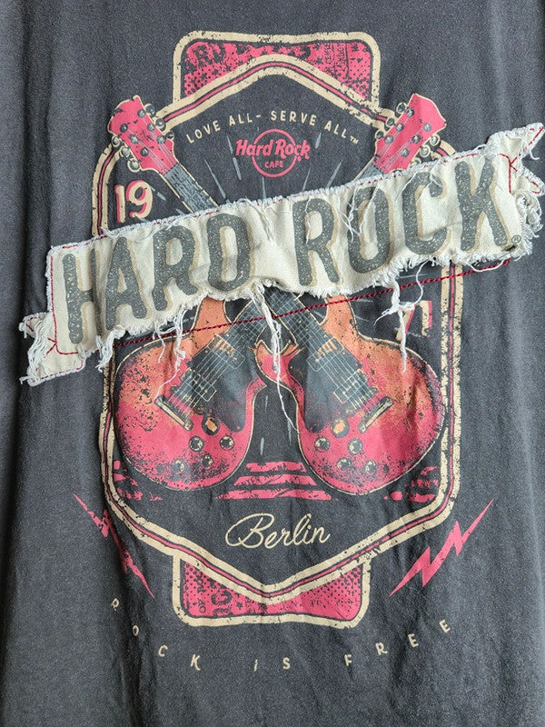 T-shirt Hard Rock Cafe Berlin Vintage Gris Anthracite Rock Style Taille M