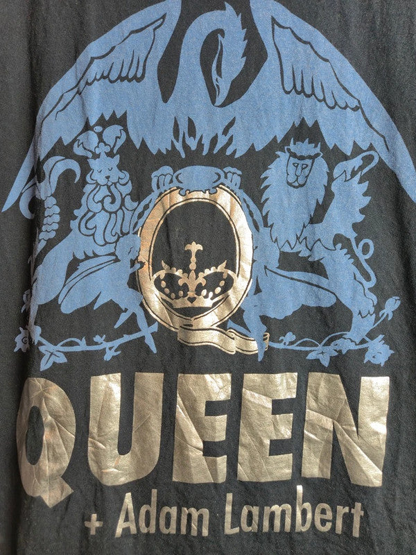 T-shirt Queen + Adam Lambert Tournée Officielle Vintage Noir Taille L