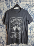 T-shirt Johnny Cash Rock Gris Vintage Taille M Mixte