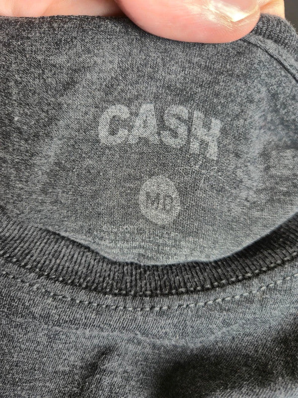 T-shirt Johnny Cash Rock Gris Vintage Taille M Mixte