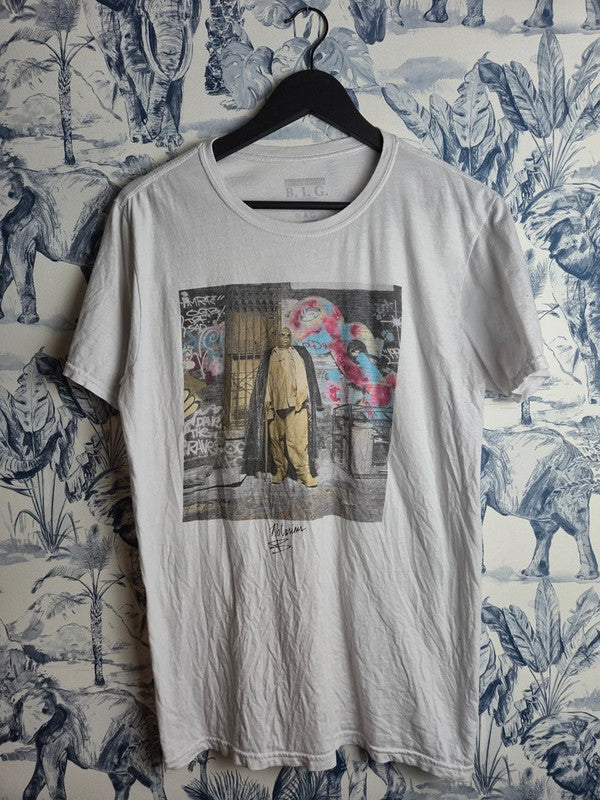 T-shirt blanc The Notorious B.i.g. imprimé rap vintage taille M
