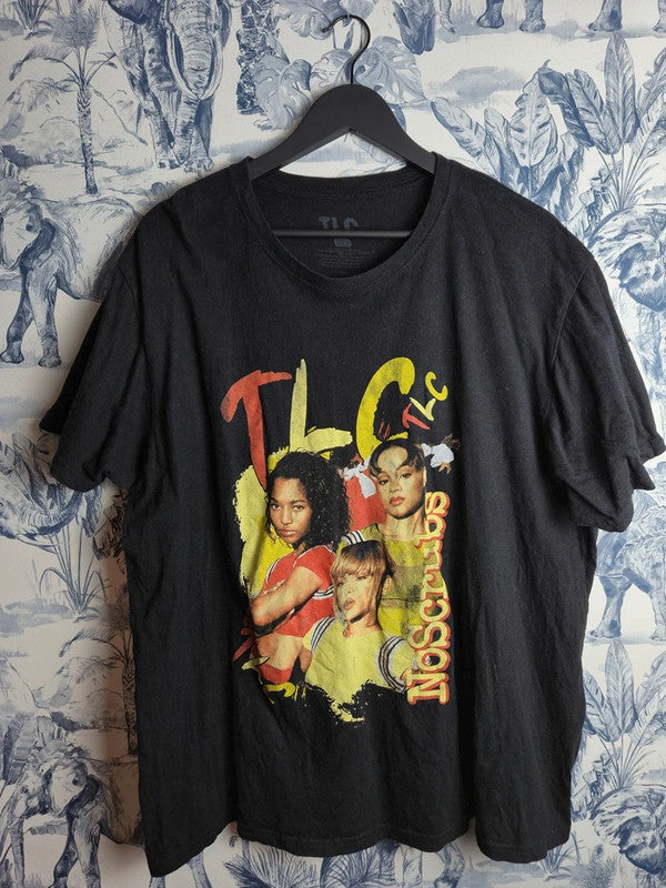 T-shirt Tlc No Scrubs Noir Style Vintage Streetwear Musique Taille Xxl
