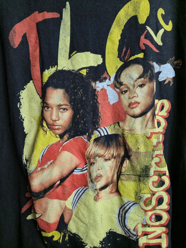 T-shirt Tlc No Scrubs Noir Style Vintage Streetwear Musique Taille Xxl