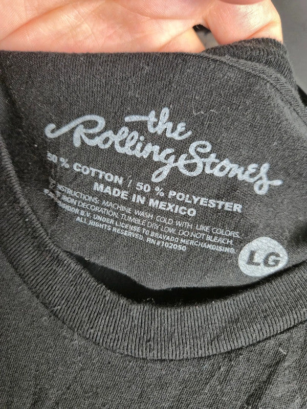 T-shirt Rolling Stones Tour 1975 Vintage Noir Taille L