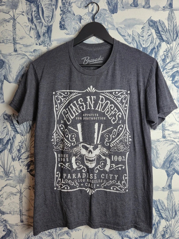 T-shirt Bravado Guns N' Roses Rock Gris Anthracite Taille M
