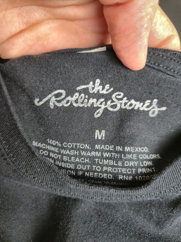T-shirt Rolling Stones North American Tour 1975 Noir Rock Taille M