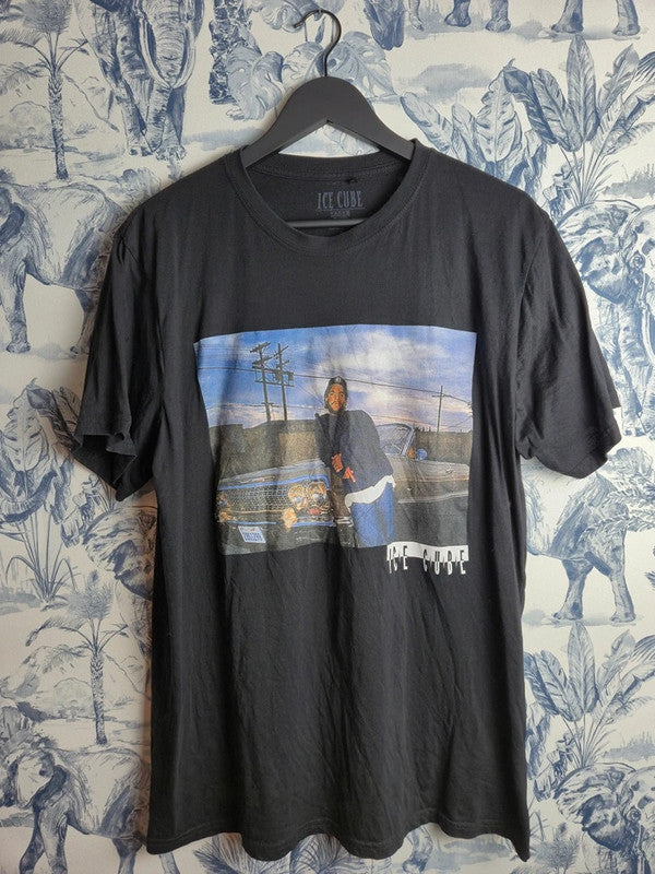 T-shirt Ice Cube noir imprimé Rap Hip Hop graphique vintage S