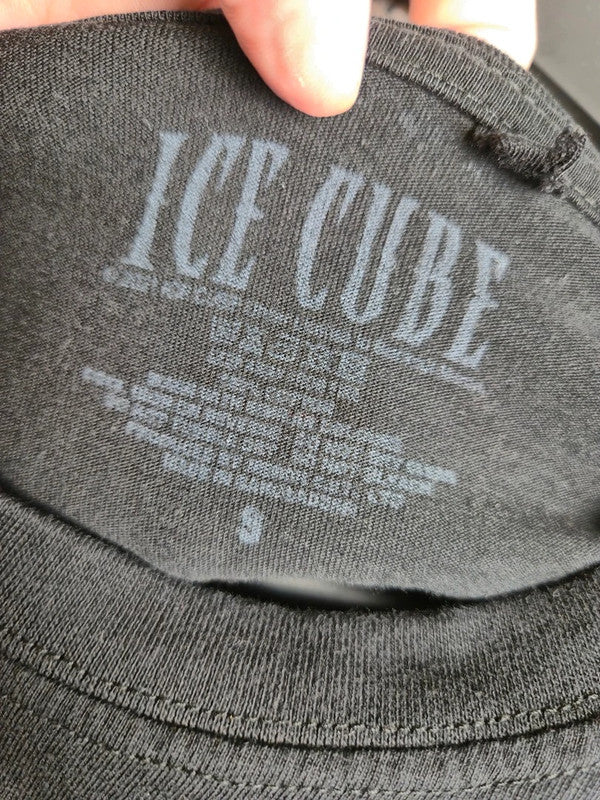 T-shirt Ice Cube noir imprimé Rap Hip Hop graphique vintage S