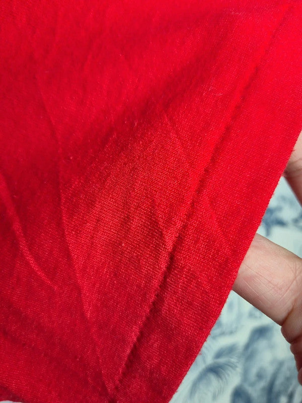T-shirt Henley Vintage single stich Augusta Sportswear Rouge Xl