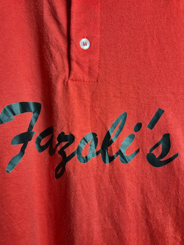 T-shirt Henley Vintage single stich Augusta Sportswear Rouge Xl