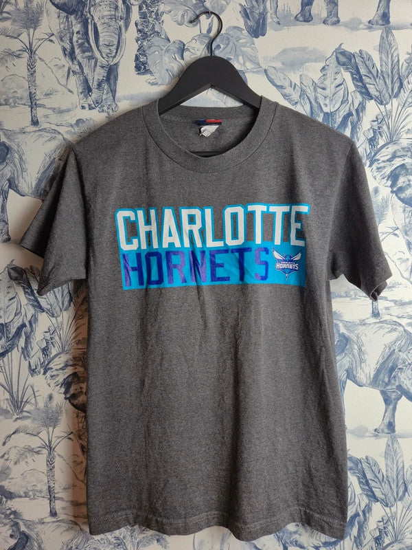 T-shirt Nba Majestic Charlotte Hornets Stephenson Gris Taille S Vintage
