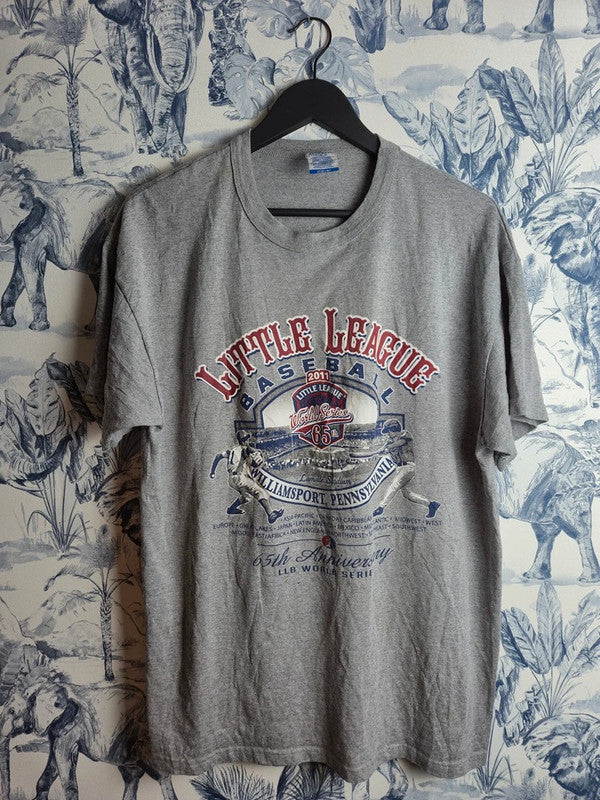 T-shirt Russell Athletic Vintage Little League Baseball 2011 Gris Taille L