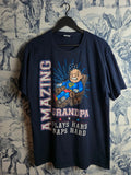 T-shirt dad Humour Amazing Grandpa Bleu Marine Cadeau Papy Taille L