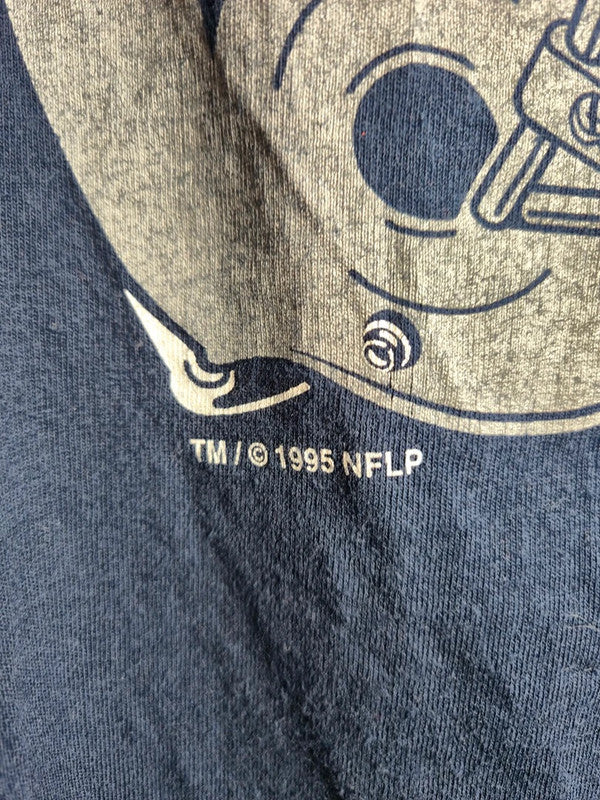 T-shirt Vintage Logo 7 Dallas Cowboys Super Bowl Xxx 1995 Bleu Marine Taille L