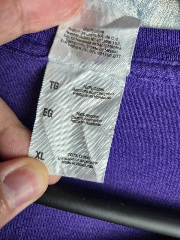 T-shirt Fruit of the Loom Vintage Survivor 2012 Violet Xl Coton