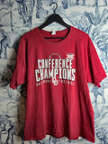 T-shirt Hanes Oklahoma Football Conference Champions 2017 Rouge Sport Xl
