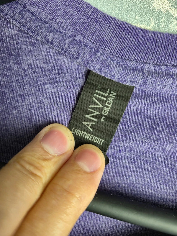 T-shirt Anvil by Gildan violet chiné Tri Sports Social Club taille M sport