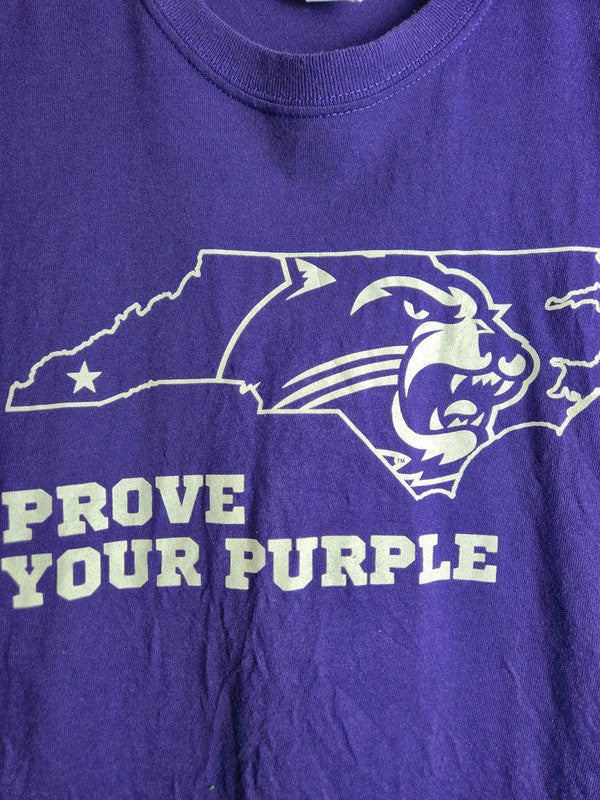 T-shirt Gildan violet vintage Wcu Western Carolina University coton M