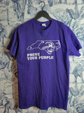 T-shirt Gildan violet vintage Wcu Western Carolina University coton M