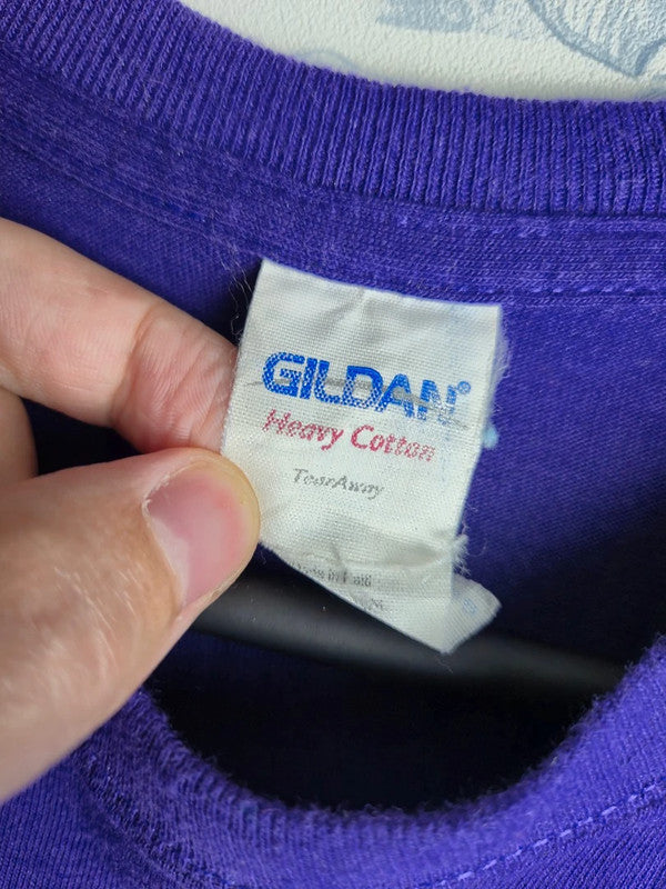 T-shirt Gildan violet vintage Wcu Western Carolina University coton M