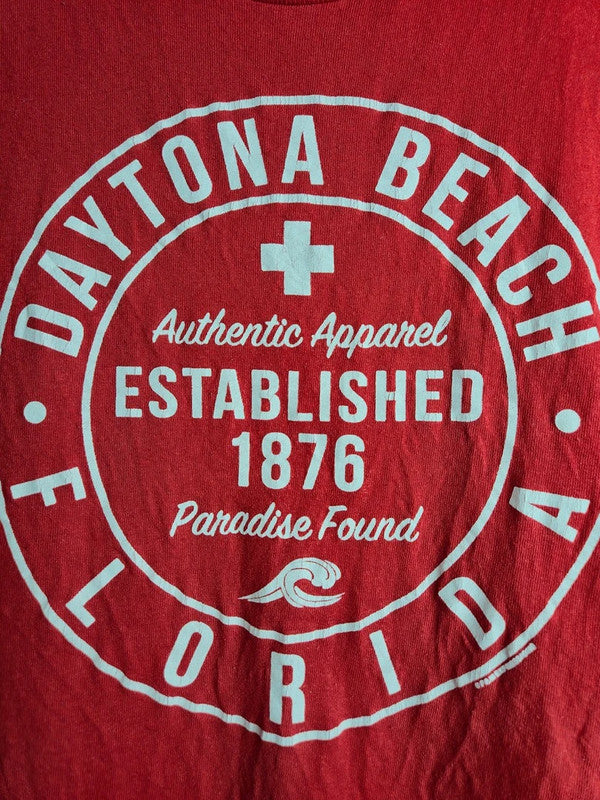 T-shirt Delta Pro Weight Vintage Daytona Beach Florida Rouge Taille M