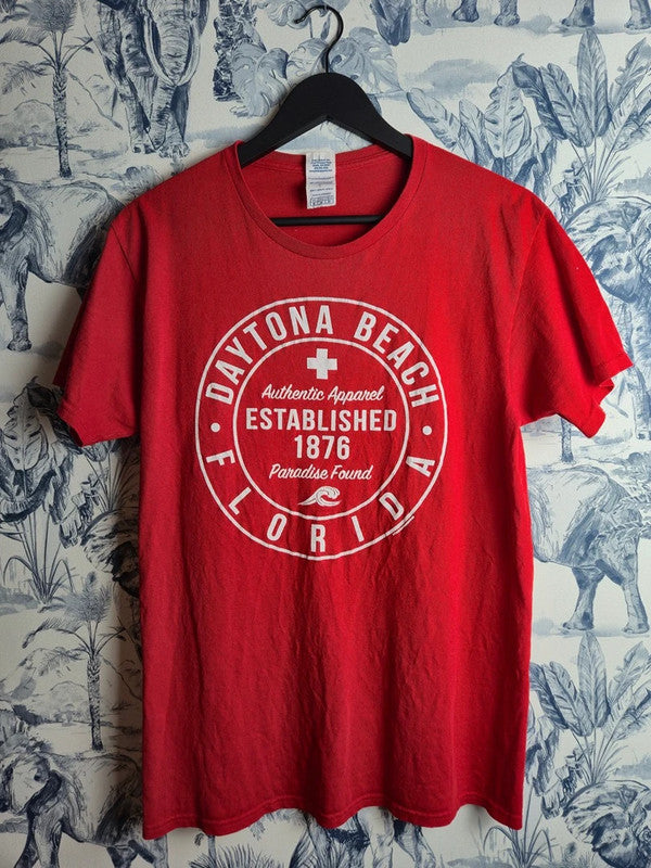 T-shirt Delta Pro Weight Vintage Daytona Beach Florida Rouge Taille M