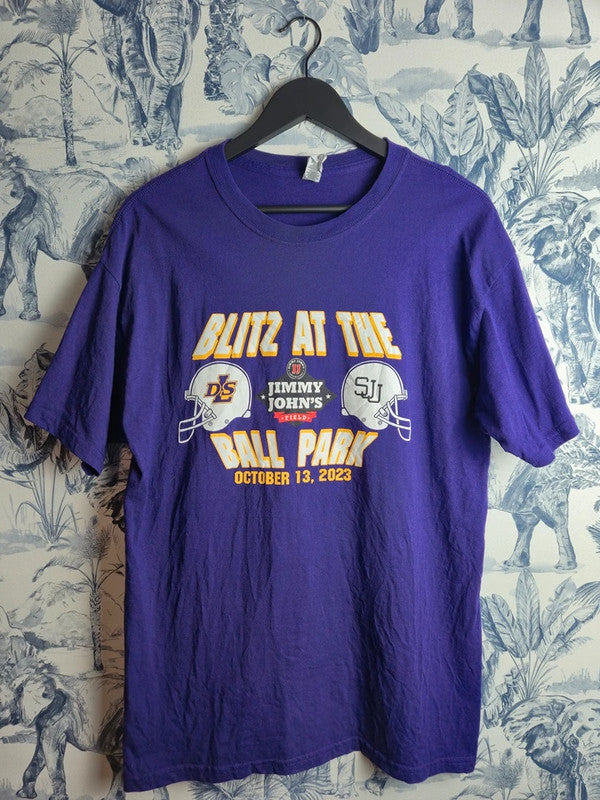 T-shirt Vintage Sport Us Violet - M&o Gold - Taille L - Mixte