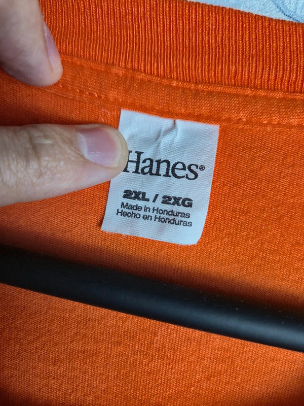 T-shirt Orange Hanes Clemson Tigers 2018 National Champions Vintage Sport Xxl