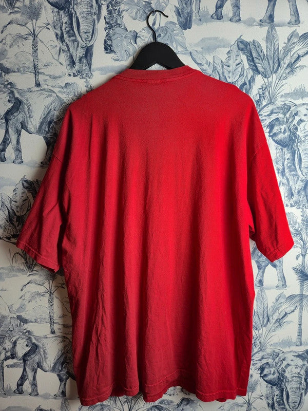T-shirt Vintage Steve & Barry's Wisconsin Rouge Sport Taille L