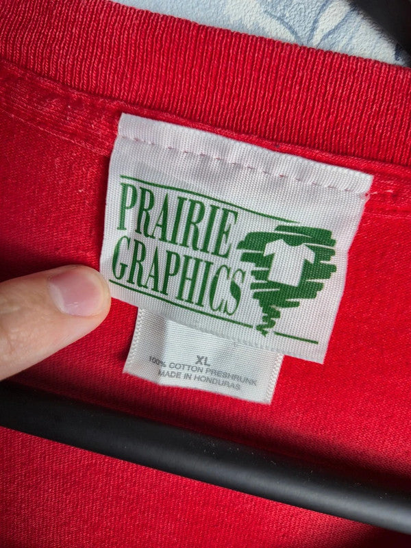 T-shirt Vintage Prairie Graphics Nebraska Huskers Ncaa 2002 Rouge Xl Sport