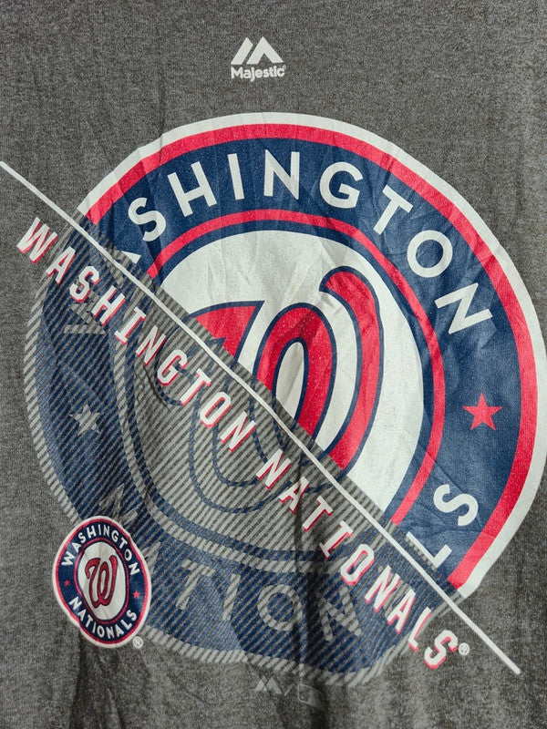 T-shirt Majestic Mlb Washington Nationals gris sport coton L